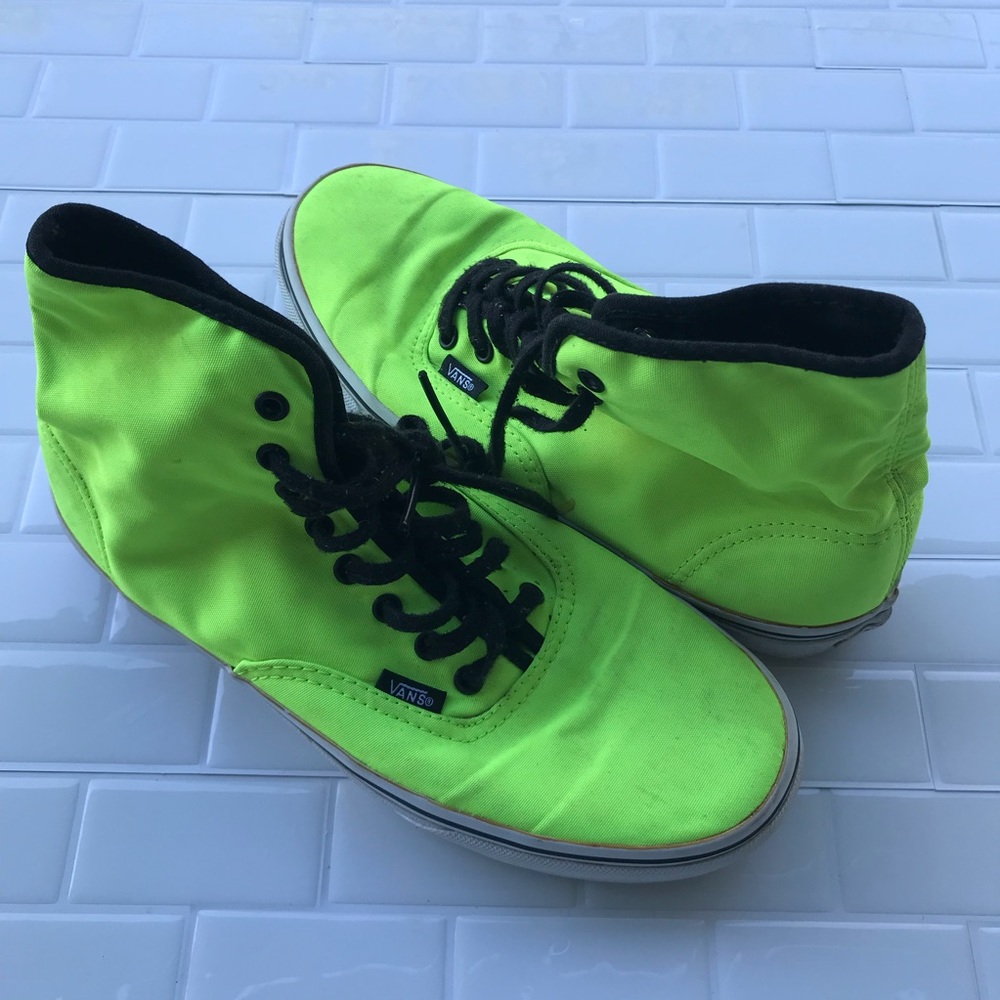 VANS high top neon day glo streetwear